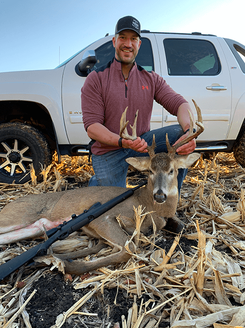 dr chapek with a deer