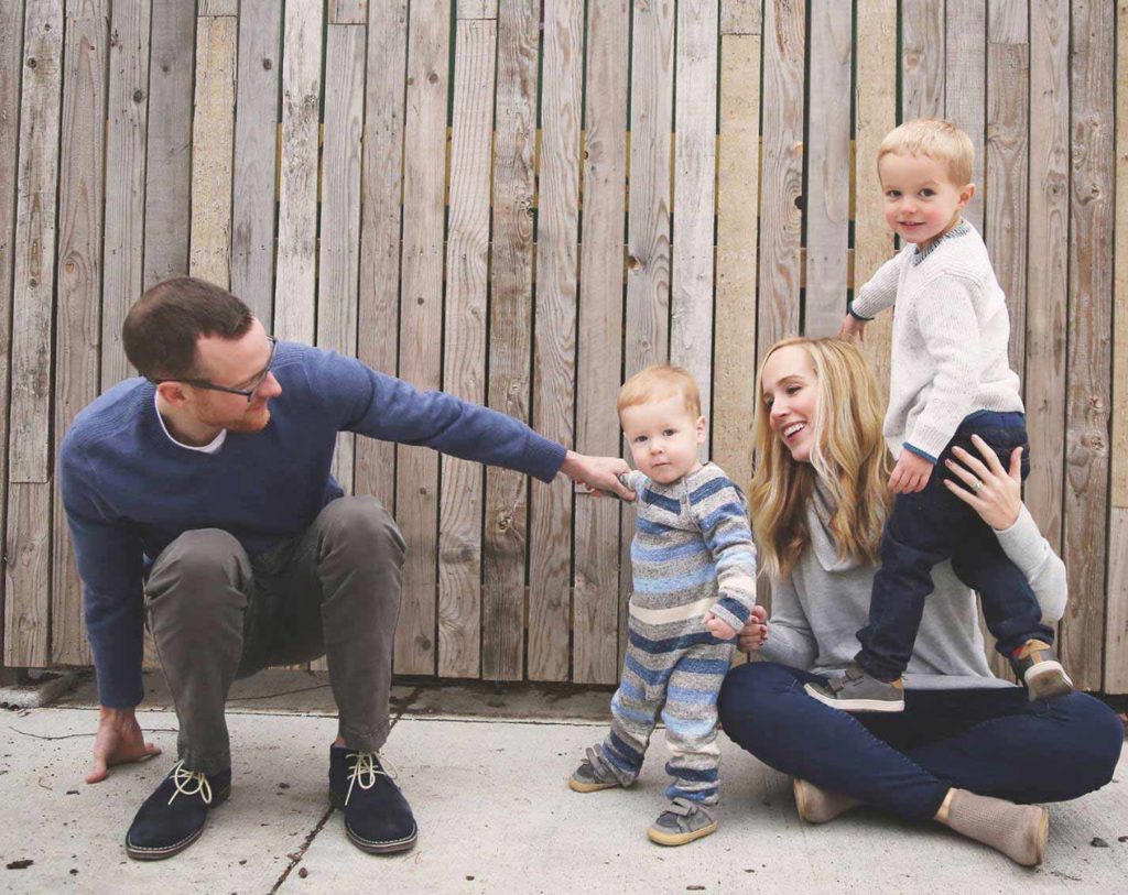 Dr. Killeen with his wife and two young sons